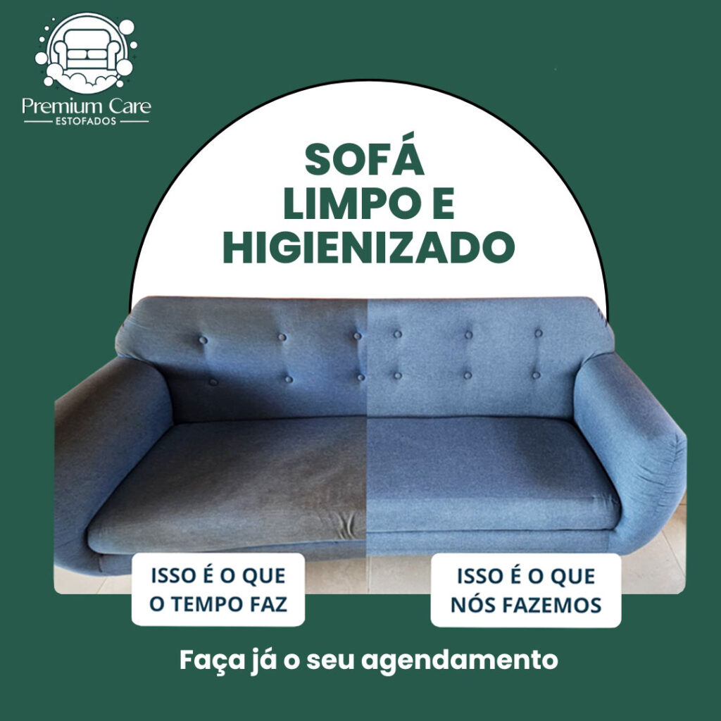 sofá limpo e higienizado
